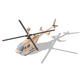 Fire support or reconnaissance helicopter isometric icon