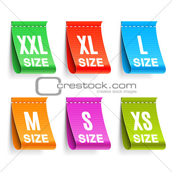 Color Clothing Size Labels