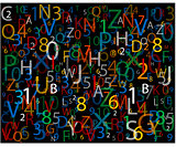 Colorful Letters and numbers
