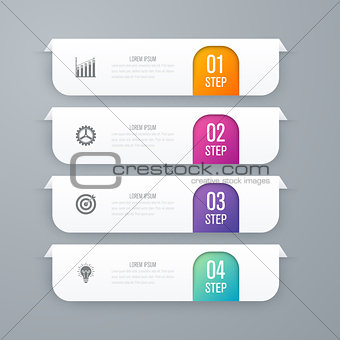 Vector illustration infographics four options