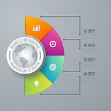 Design infographic template 4 steps