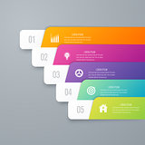 Infographic template of square elements