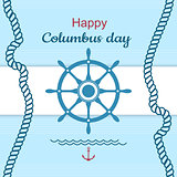 Happy Columbus day poster
