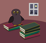 Owl with Books