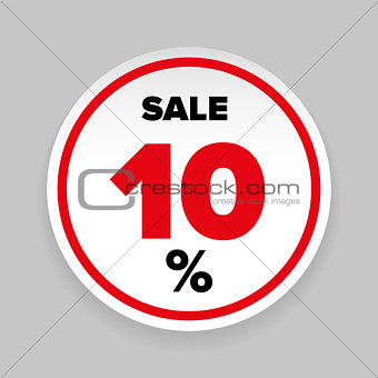 Sale Sticker Ten percent