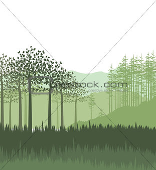 Landscape with forest