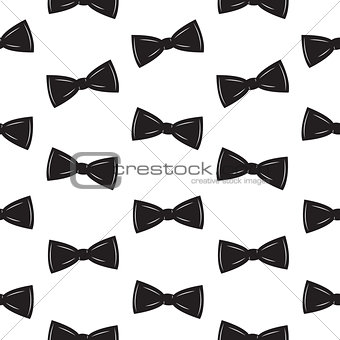 Bow Tie Seamless Pattern, Father s Day Background Vector Illustration