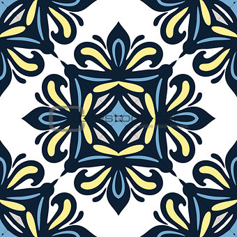 blue damask classic seamles pattern