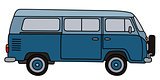 Classic blue minivan