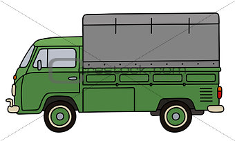 Classic green small truck