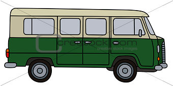 Old green minibus