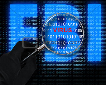 The virus and the FBI logo