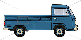 Retro blue small truck