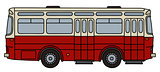 Old dark red bus