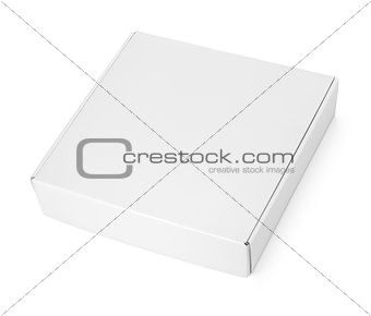 White blank carton pizza box