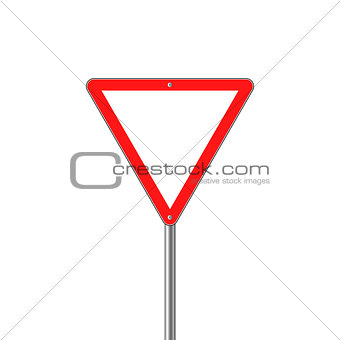 Priority of traffic sign. Give Way