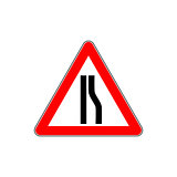 Traffic road sign narrow