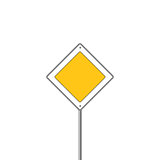 Main road sign icon. Flat design