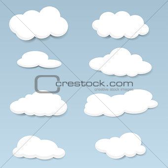 Vector clouds set
