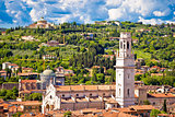 Verona rooftops and cityscape aerial view