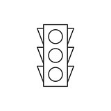 Traffic light outline icon