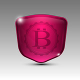 Glittering bitcoin logo