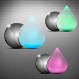 Drop and sphere logo