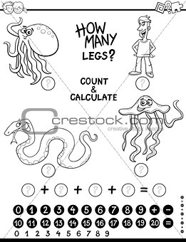 calculating activity coloring page