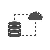 Data storage sync flat icon