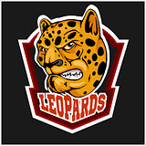 Leopard head mascot for sport team