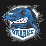Mascot Sharks - emblem for a sport team.