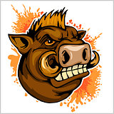 wild boar head mascot
