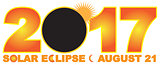 2017 Solar Eclipse Numeral Text Illustration