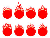 Round fire icon