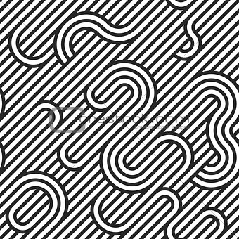 Abstract diagonal seamless vector pattern. Striped texture