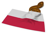 clef symbol and polish flag - 3d rendering
