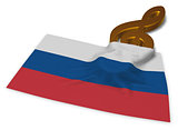 clef and russian flag - 3d rendering