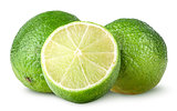 Half and two whole limes