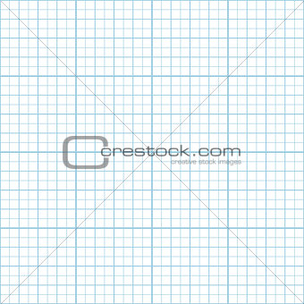 Vector blue inch graph paper seamless pattern