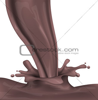 Dark hot chocolate spray and splash