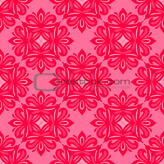 pink floral seamless tiled classic pattern