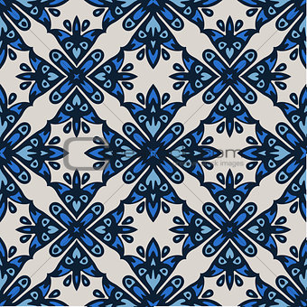 Luxury Damask seamless tiled motif vector pattern