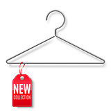 Clothes Hanger with New Collection Tag