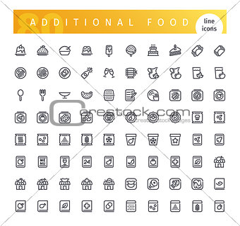 Additional Food Line Icons Set