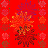 Red abstract flower background