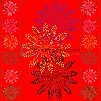 Red abstract flower background