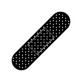 Band aid the black color icon .