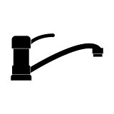 Tap or faucet sign the black color icon .