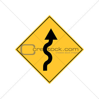 Winding Road Sign Warning