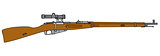 Old military rifle